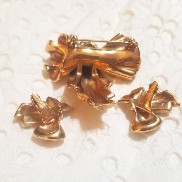 𝅺rare 1934 B.A. BALLOU Rhinestone Demi Parure - Picture 3 of 5